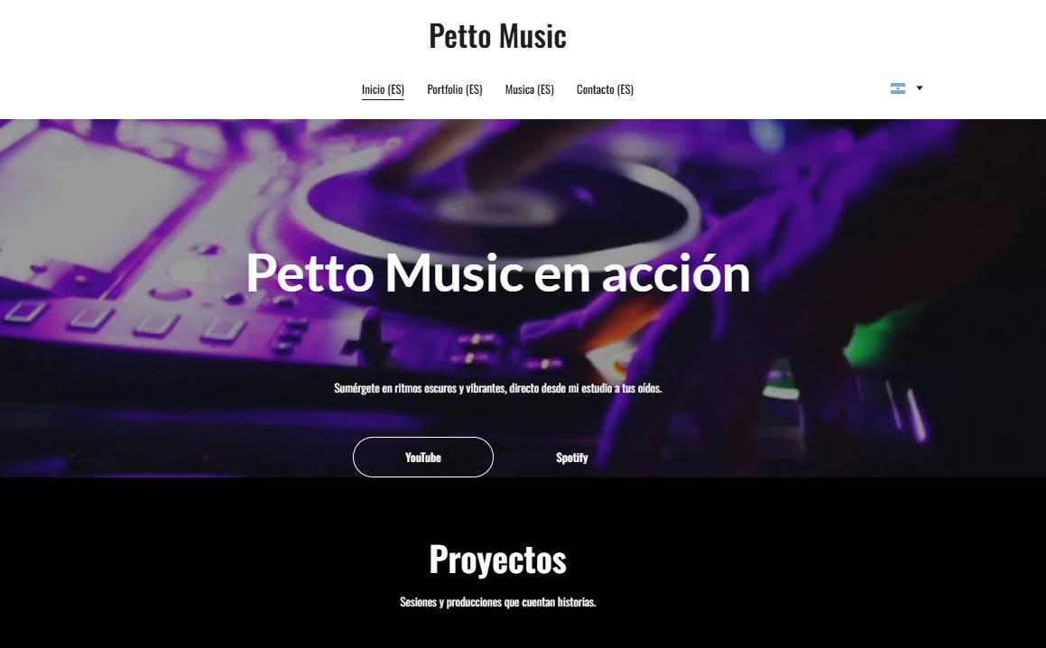 DJ Petto - Landing Page